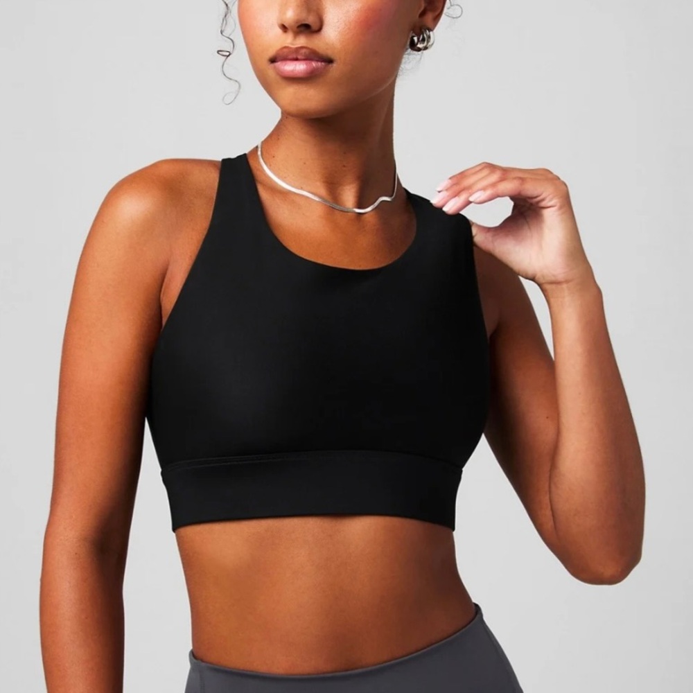 Fabletics No-Bounce High Impact Sports Bra Black Size Large NWT